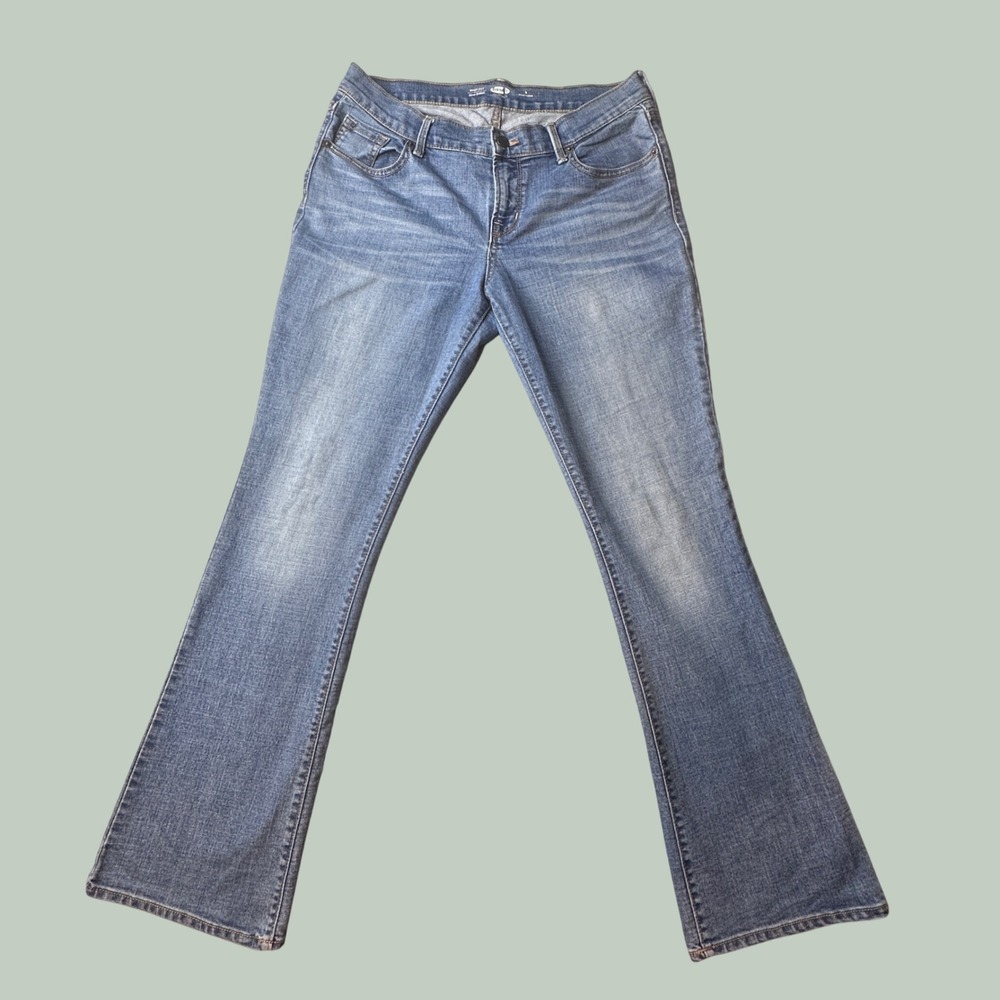 Old Navy Jeans Womens 4 Short Diva Bootcut Acadia Blue Stretch Medium Wash